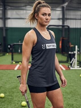 🔆NWT Under Armour Gray Softball Tank